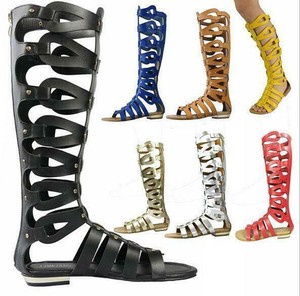 Details about Women Roman Hollow Out Open Toe Knee High Gladiators Sandals Boots Rivet shoes Details about Women Roman Hollow Out Open Toe Knee High Gladiators Sandals Boots Rivet shoes