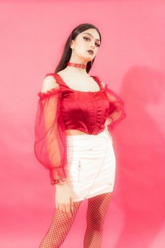 Red Bustier Corset Top - 第 2/11 張圖片