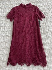 NWT Lulus wine lace shift dress size XS