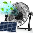 Battery Operated Solar Fan 2 in 1 Solar Panel Powered AC Charger Powered 12