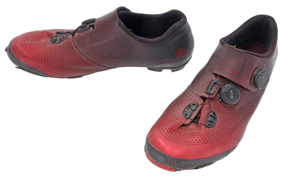 Shimano SH-XC701 Carbon Mountain Bike Shoes Men EU 45 US 10.5 Red XC7 BOA MTB CX - Image 2 of 4