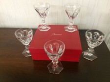 48 Rotweingl&auml;ser Harcourt Kristall Von Baccarat (St&uuml;ckpreis)