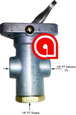 TW-1 Dash Toggle Air Brake Valve Model 1 Flipper Style Replaces 229635 H-30506