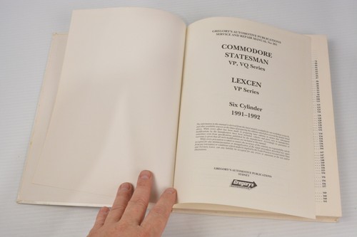 Holden Commodore Lexcen Workshop Service Manual 1991/1992 V6 Gregorys - Picture 7 of 12