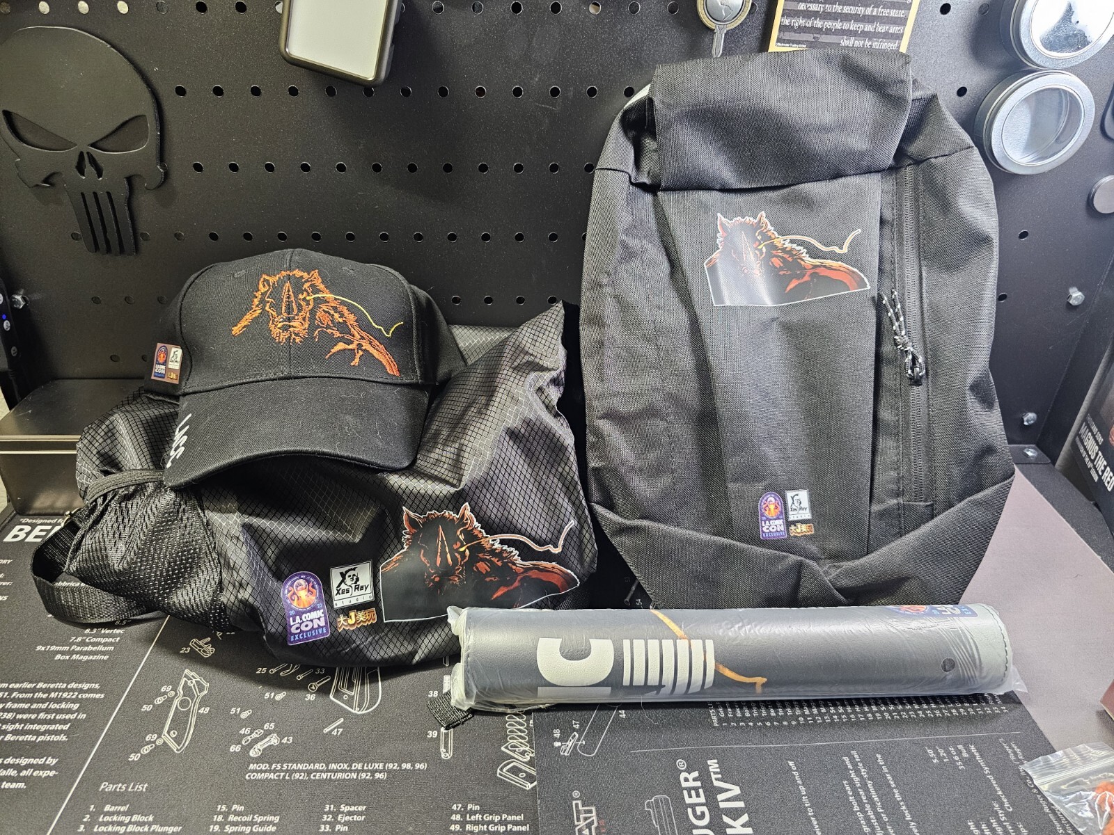 LACC Xesray Big Horn Exclusive Hat Mouse Pad Backpack String Bag for Glory