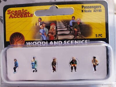 WOODLAND SCENIC A2190 PASSENGERS  PEOPLE  N SCALE scenery train 1/160  NEW