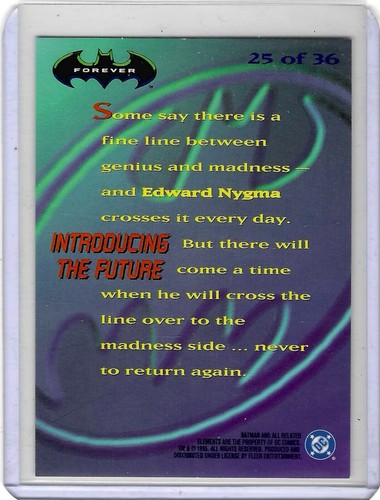 BATMAN FOREVER HOLOGRAM CARDS #1-36 Your Pick Complete your Set 1995 Fleer Ultra - Picture 31 of 45