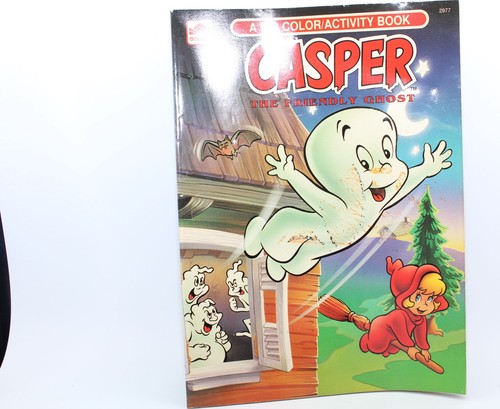 Vintage 1992 Golden #2977 Casper The Friendly Ghost Color Activity Book Set of 2 - Picture 7 of 21