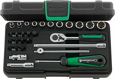 Stahlwille SOCKET SET 1/4'' 96011136 Set with  29 Psc. 40/23/6 KN