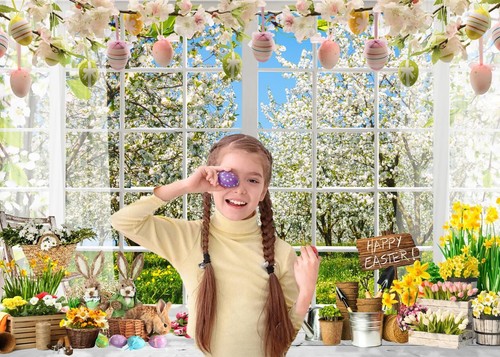 7X5ft Spring Easter Backdrop Easter Backdrops for Photography Colorful Eggs R... - Picture 4 of 7
