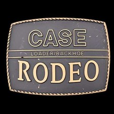 Case Rodeo IH Loader Backhoe Vintage Belt Buckle
