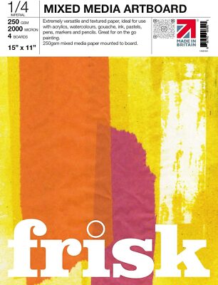 Frisk Mixed Media Artboard - 1/4 Imperial - 4er Pack