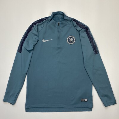 Chelsea Squad Drill Top Sweatshirt 1/4 Football Soccer Celestial
