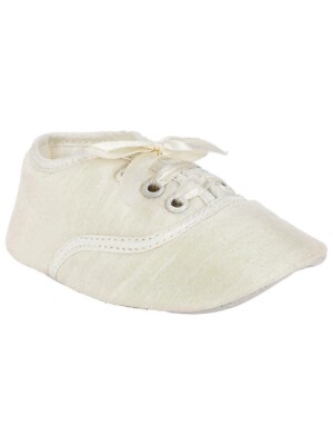 John Lewis Baby Laced Shoes Christening Cream 6-12 Mths Brand New With  Defect