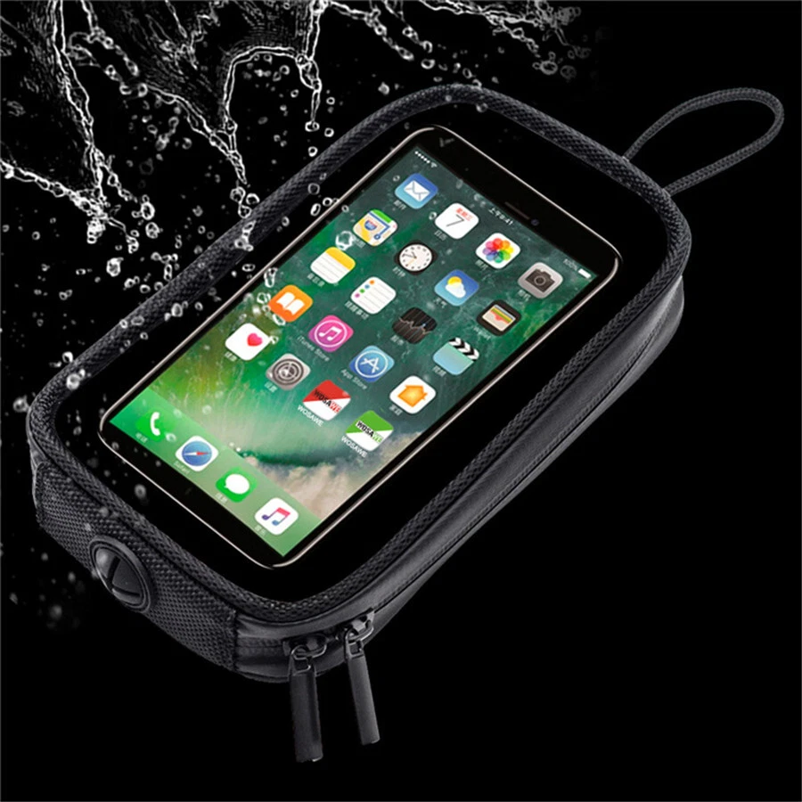 Bolsa de teléfono de motocicleta bolsa de tanque de combustible soporte de montaje para teléfono celular estuche impermeable Foto 4 de 4