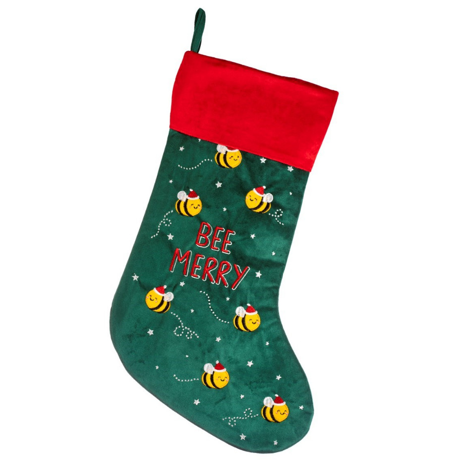 Sass & Belle Bee Merry Children's Christmas Stocking - Brand New With Tags