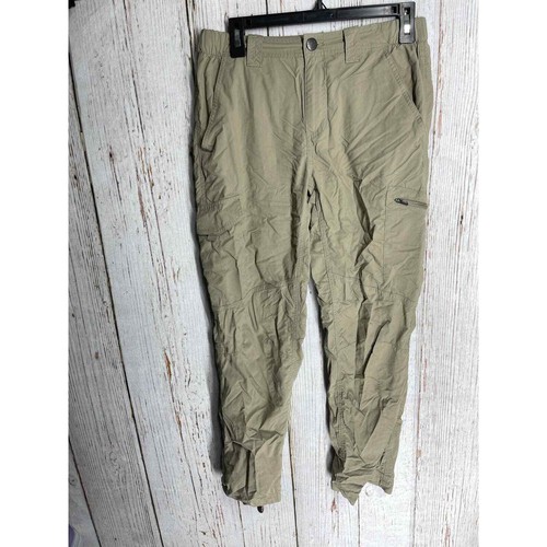 Active Pants Cargo Pocket Zip Tan 