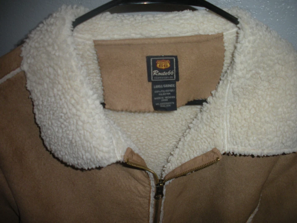 Route 66 Woman's Brown Leather Jacket w/Faux Fur Sz L. Excellent Condition! - Image 4 of 4