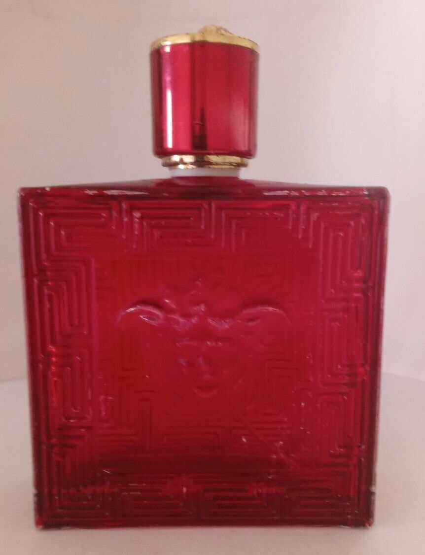 Empty Perfume Versace Cologne Red Square Cover Classic Bottle Engraving For  Men