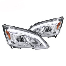 For 07-11 Honda CR-V Chrome Housing Projector Headlights w/DRL 