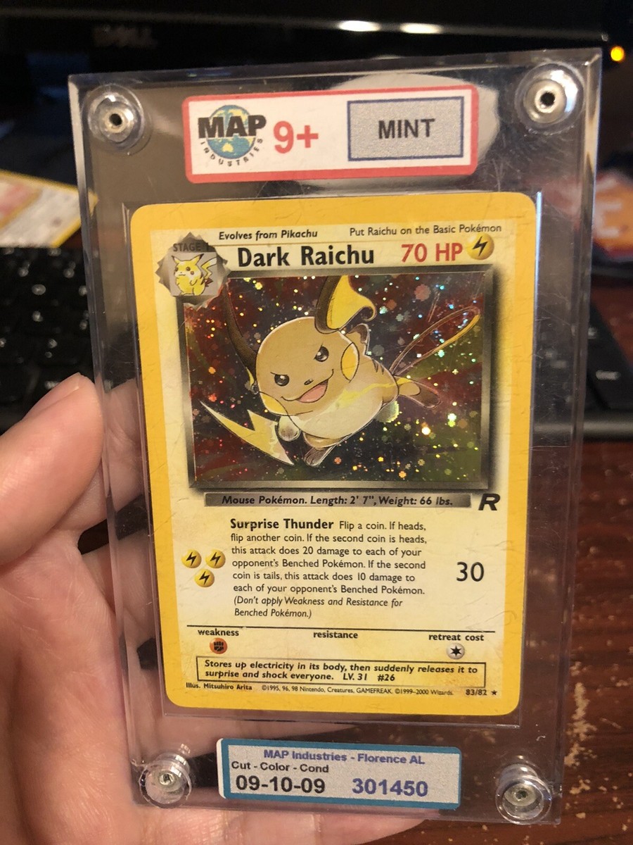 MAP Industries 9+ Dark Raichu 83/82 Pokemon MINT Graded! PSA/CGC 9