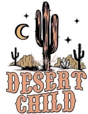 Sublimation Print Desert Child Cactus Ready to Press Heat Transfer