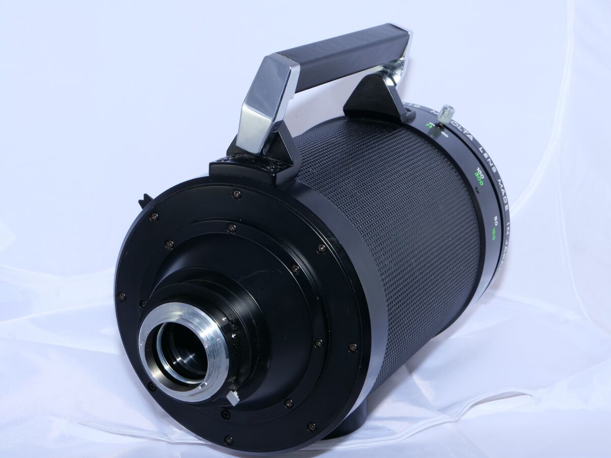 Minolta RF Rokkor 1600mm f/11 telephoto Mirror Lens. Sony Minolta RF Rokkor 1600mm f/11 telephoto Mirror Lens. Sony