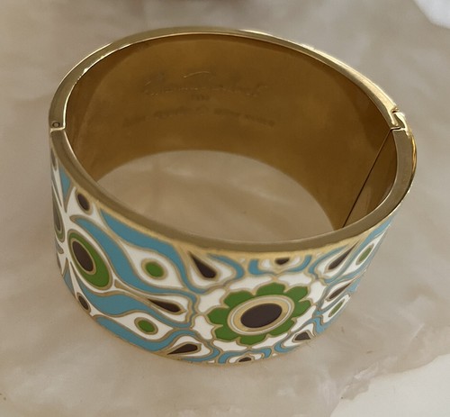 Kate Spade bunte Manschette Armreif Armband Emaille Carry A Torch Armreif - Bild 9 von 11