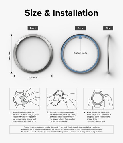 Ringke Lunette Style pour Galaxy Watch 6 Classic 47mm Coque Anti Rayures - Photo 33 sur 33