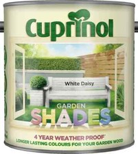 Cuprinol  Garden Shades Furniture Sheds Fences Wood Paint White Daisy  2.5L