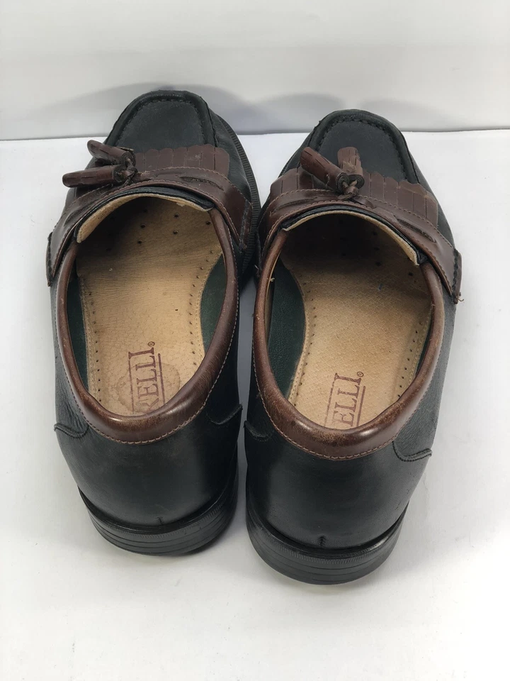 Borelli Wes Kilti slip on tassel leather black cordovan loafers mens size 7 M - Image 4 of 4