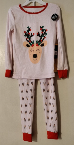 PJ Essential Girls Super Soft Reindeer Pajama Set/NWT/Size 5/RTLS $32 - Picture 2 of 12