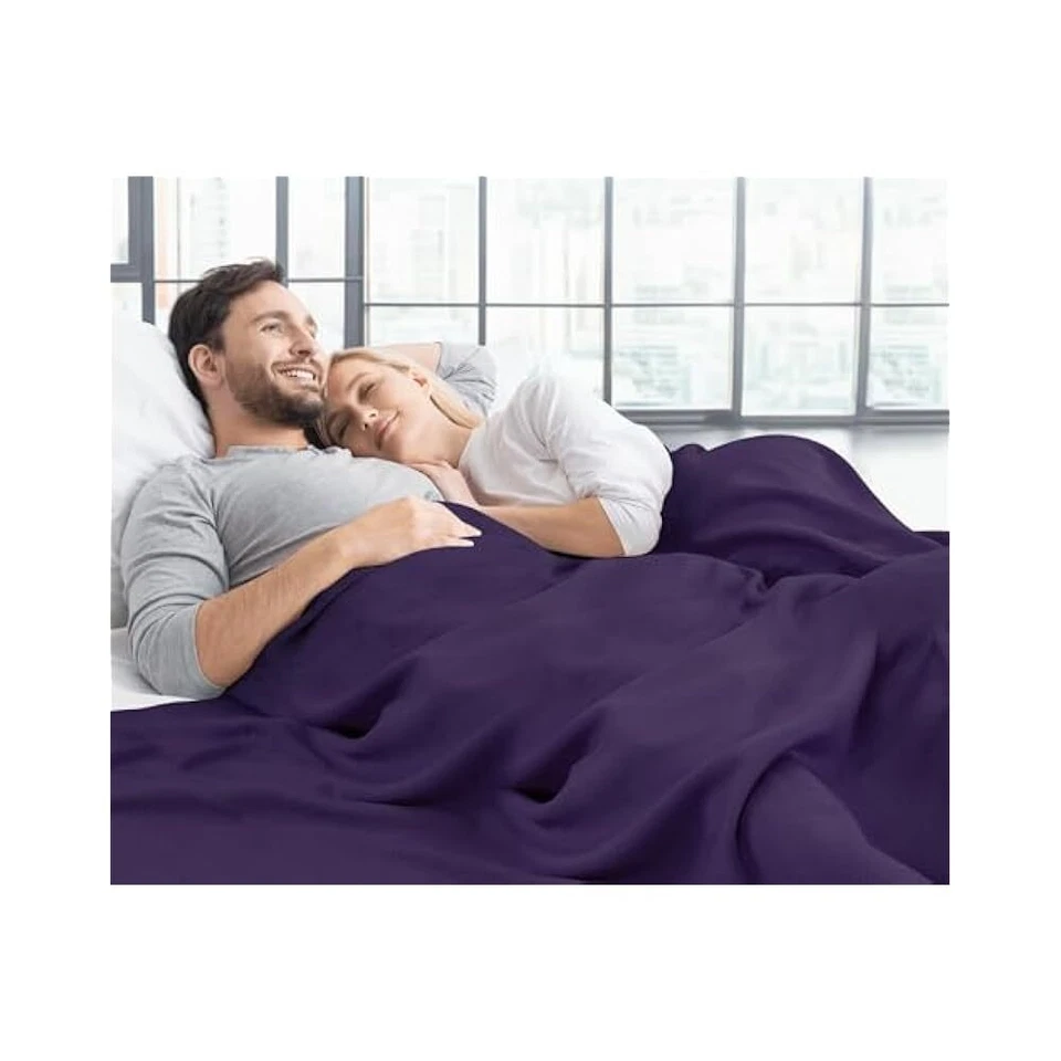 Cobertor de malha respirável, jersey leve Queen 90x90" para o ano todo, uso durante todo - Imagem 3 de 4