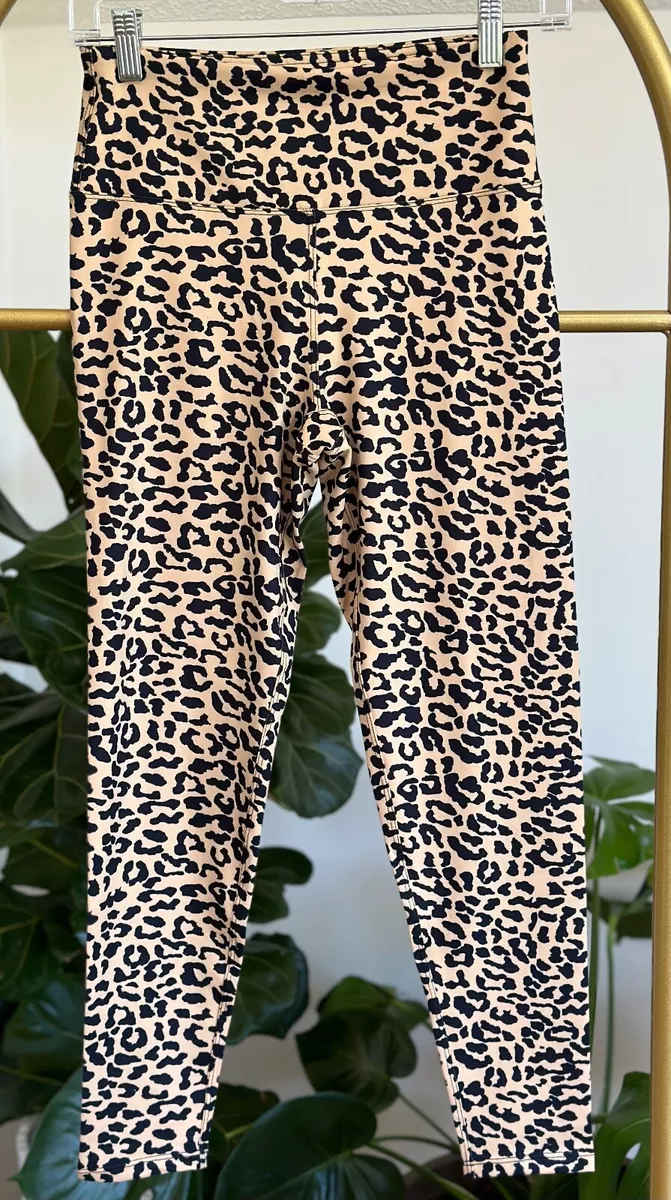 Kyodan High Rise Leggings Womens P/S Leopard Animal Print Stretch Yoga Pants