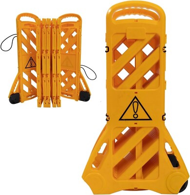 13 Feet Extendable Safety Barrier with Locking Straps Mobile Barricad Fence