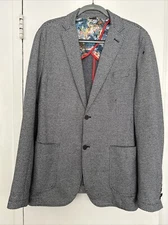 Manuel Ritz  Men's Cotton  Blue Jacket Blazer Size US US 44 EU 54 -NEW