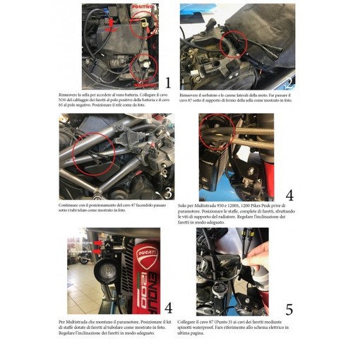 KIT faretti PLUS+staffe per tubolari Ducati Multistrada 950/1200 enduro '17 - Picture 5 of 12