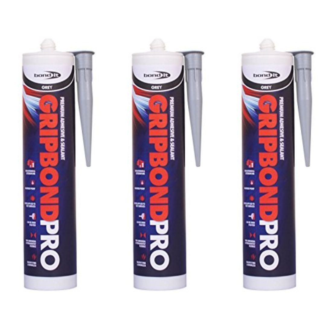 Bond it Grip Bond Pro Premium Adhesive & Sealant Grey 300ml - Image 2