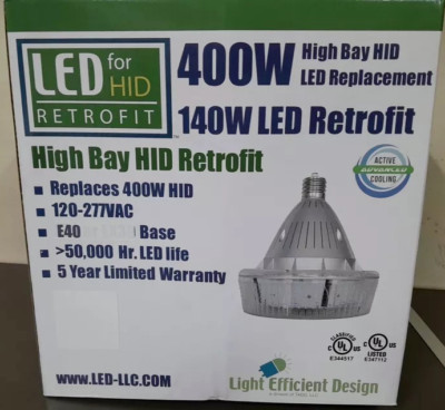 RETROFIT LED FÜR HID 400W HIGH BAY LED ERSATZ 140W 4000K LICHTEFFIZIENT DE