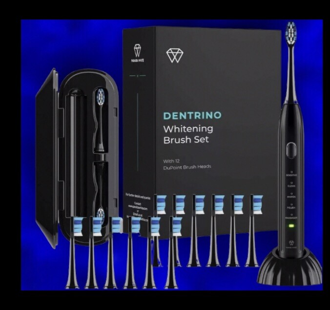Dentrino Electric Toothbrush Kit w 12 Heads,5 Function