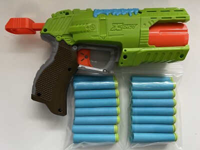 Zuru X Shot Bug Attack Rapid Fire Rotate Barrel Blaster W/30 Darts WORKS-VIDEO