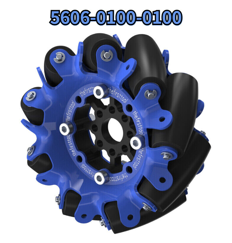 Rueda Mecanum 4 pulgadas izquierda aluminio con rodillos de goma TPU robot industrial coche nuevo