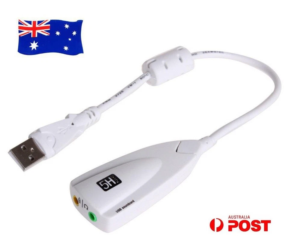 5Hv2 USB 7.1 Headset Adapter Cable Sound Card Headphone Microphone Converter AU - Image 3 of 4