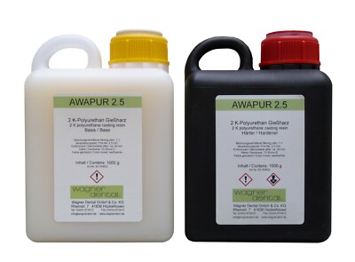 AWAPUR 2.5 Polyurethan 2K-Gießharz  PUR Resin 2 kg (2x 1kg)