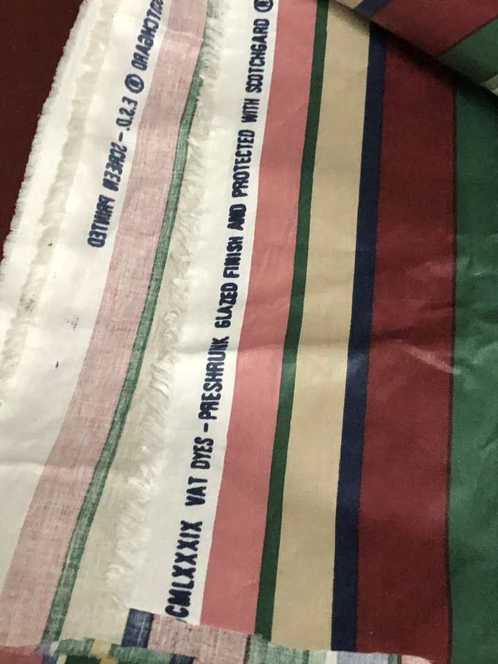 5th Avenue Designs 58"x3.75yds Drapery Craft Fabric Multicolor Stripes Glazed - Image 2 of 4