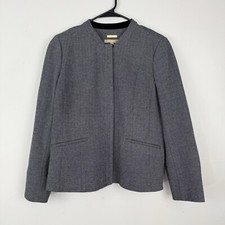 Talbots Women's Herringbone Jacket 12P Gray