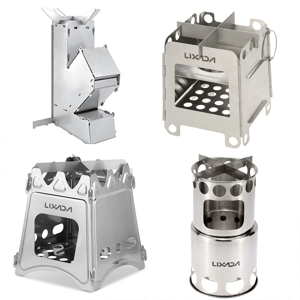 Portable Folding Wood Stove Pocket Stove for Outdoor Camping Backpacking h  T2F6 | eBay