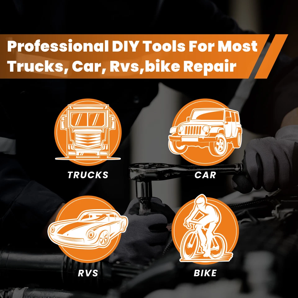 21pcs 3/4" 19mm-50mm Drive Deep Impact Socket Set Garage Repair Sockets Ratchets - image 3 of 4