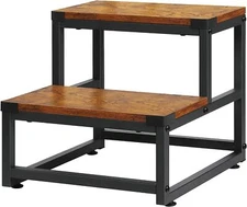 Wooden Step Stools for Adults Kids Heavy Duty 2 Step Stool for High Beds Adults