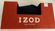 Men s Izod Black Slippers Size Small 7-8 New